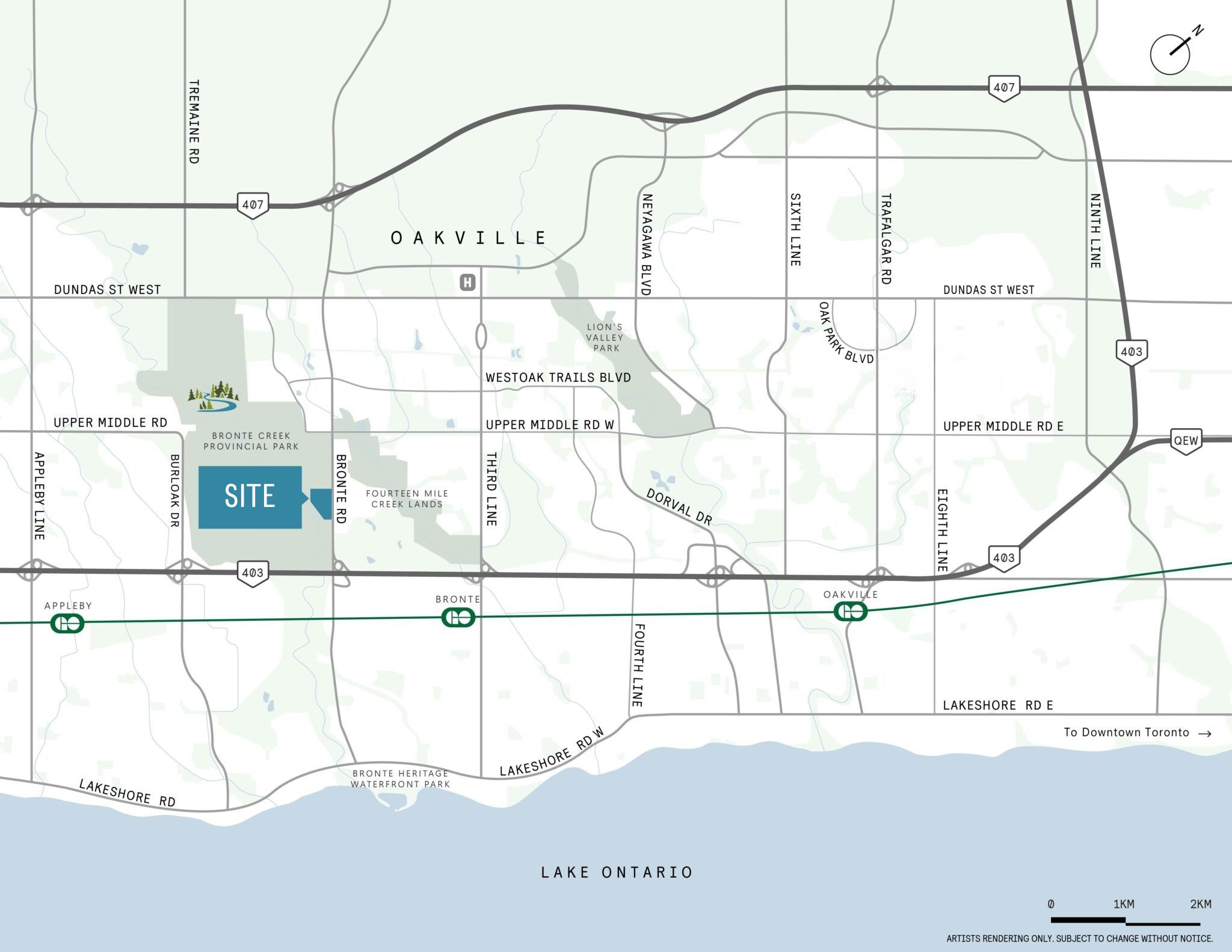 Riverview South Oakville location map